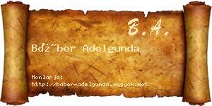 Báber Adelgunda névjegykártya